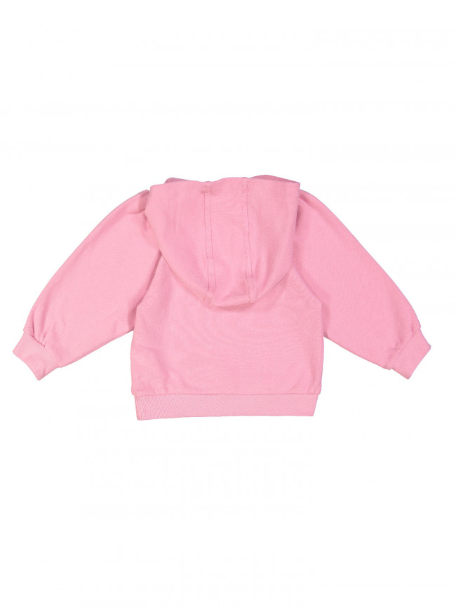 sweater kap love flower roze 04j