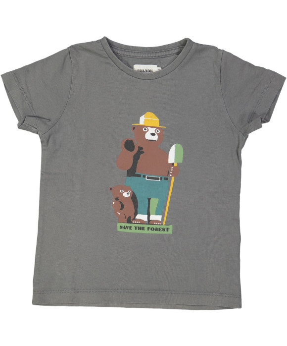 t-shirt grijs save the forest 03j