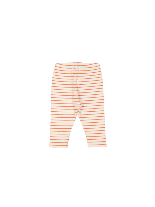 pants rib stripe orange