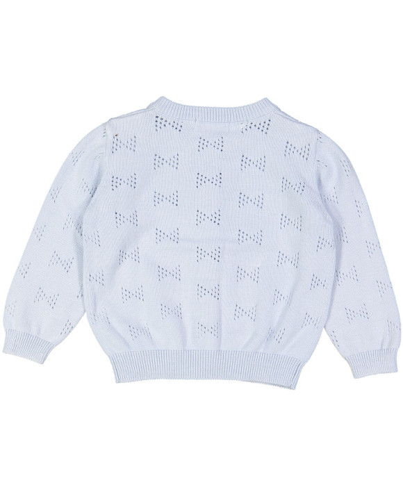gilet tricot blauw ajour 06m