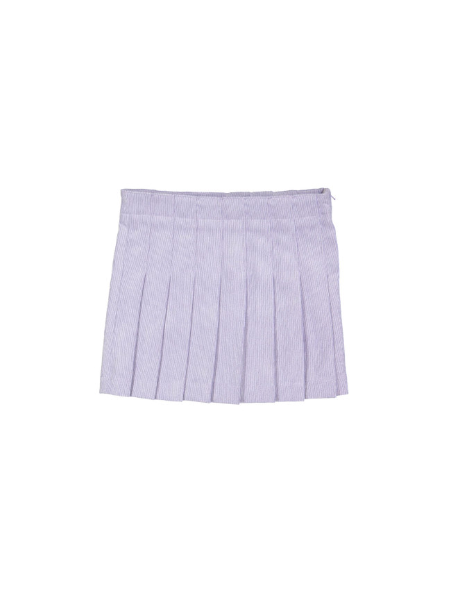 Pleated skirt ribbed lilac