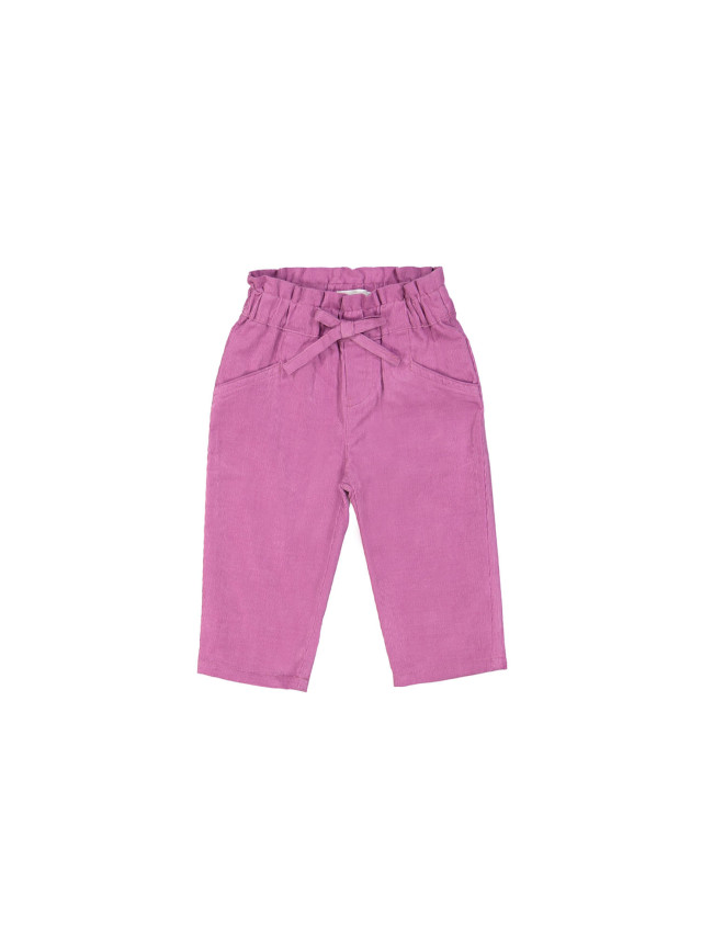 petit pantalon paperbag velours violet