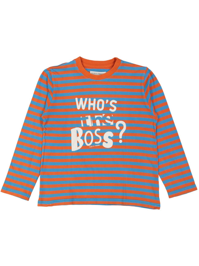 t-shirt rood who's the boss 09j .