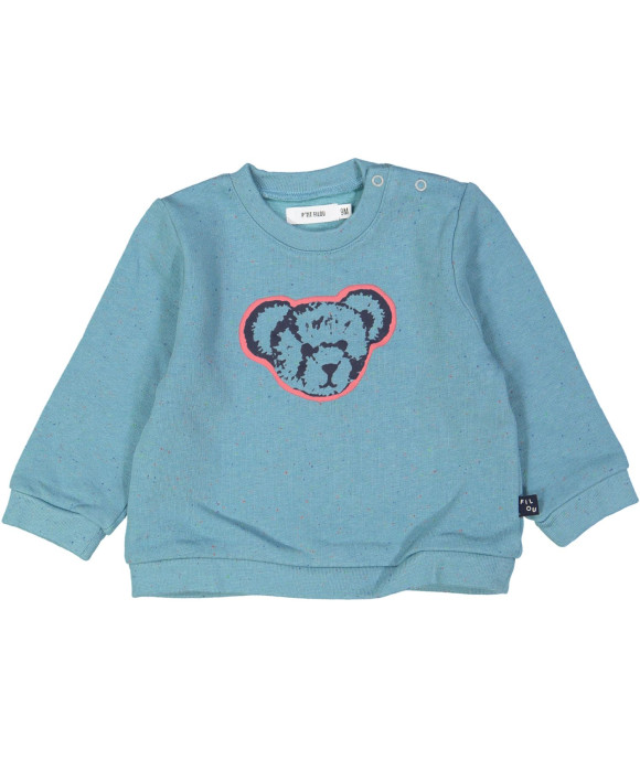 sweater lichtblauw beer 09m