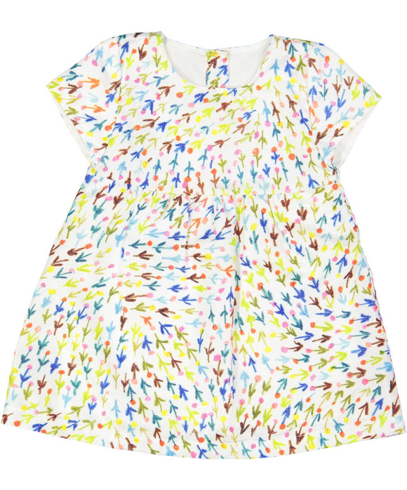kleedje wit bloemen 18m