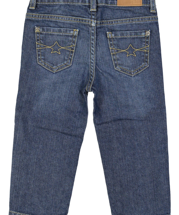 lange broek blauw jeans met rits 18m