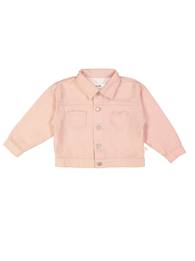 Veste en jean vieux rose