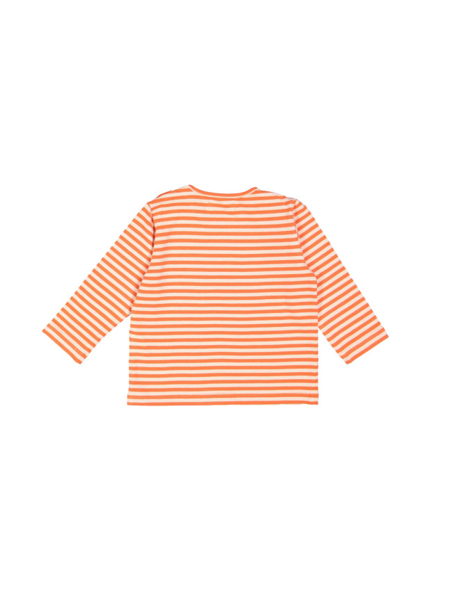 T-shirt mini rayure orange vif