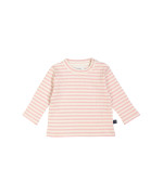 t-shirt mini côte rayure rose