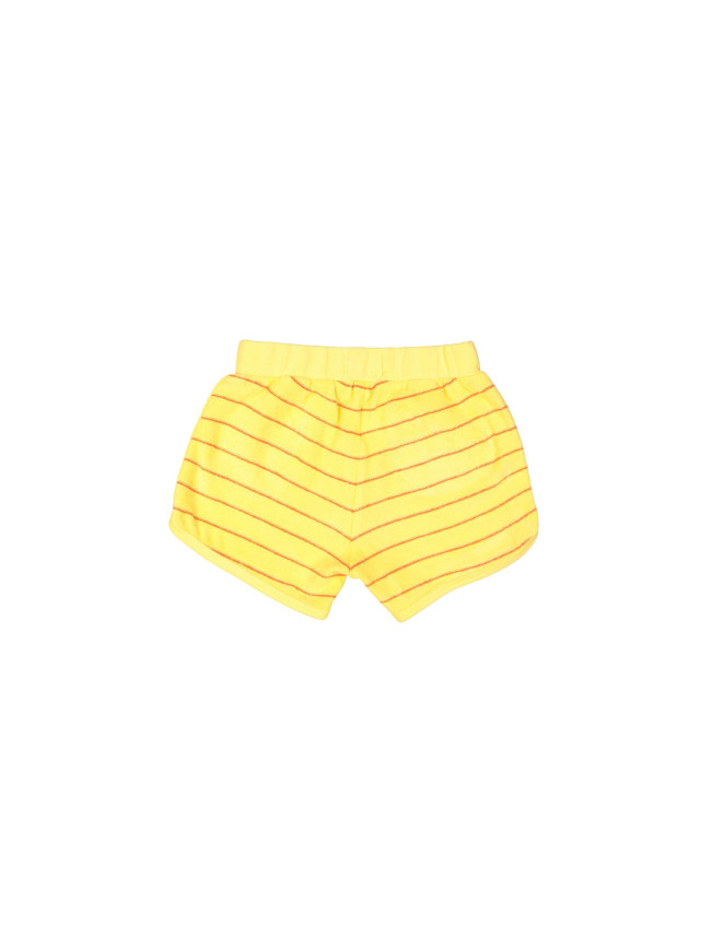 short éponge rayé jaune