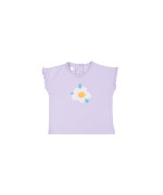 t-shirt mini smiley fleur lavande