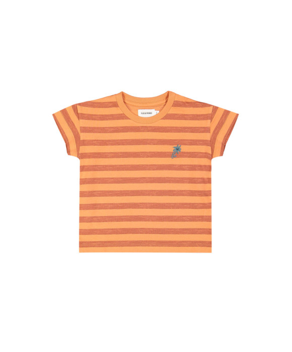 t-shirt boxy streep tiny palm oranje