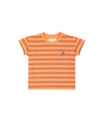 t-shirt boxy streep tiny palm oranje 04j