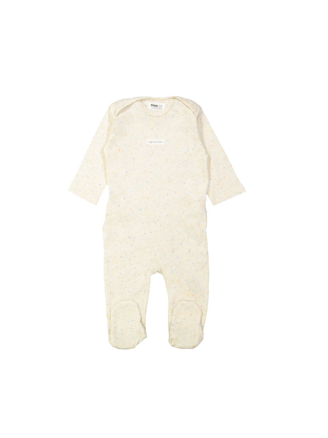 Pyjama spikkel hugs and kisses ecru 09m-12m