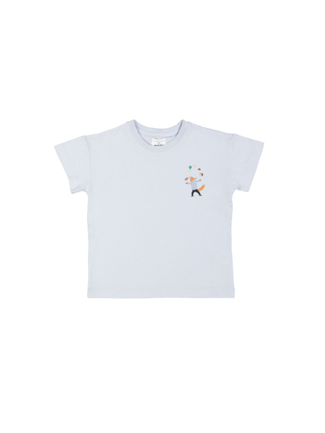 T-shirt jongleur lichtblauw 02j-03j