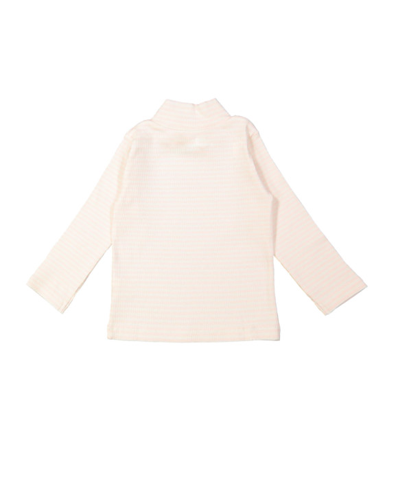 Souspull rib streep lichtroze 