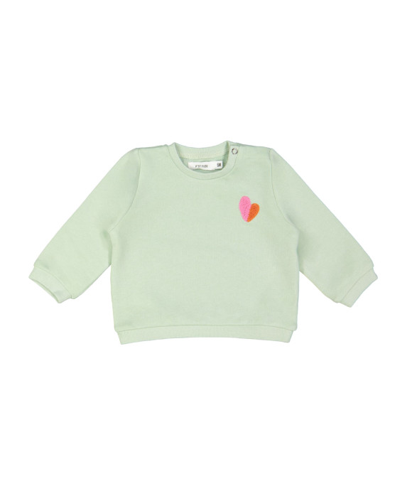 Sweater mini cœur menthe