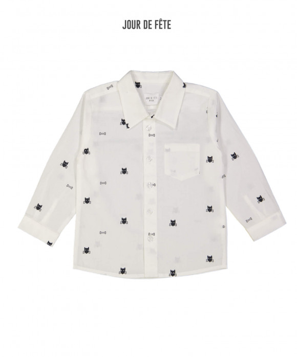 chemise dogs blanc