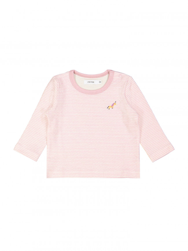 t-shirt mini rayé licorne rose