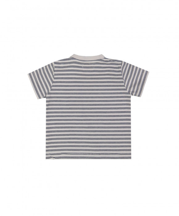 T-shirt mini ghostdog striped blauwgrijs