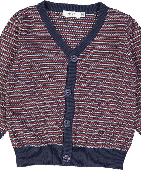 gilet tricot blauw streep 18m