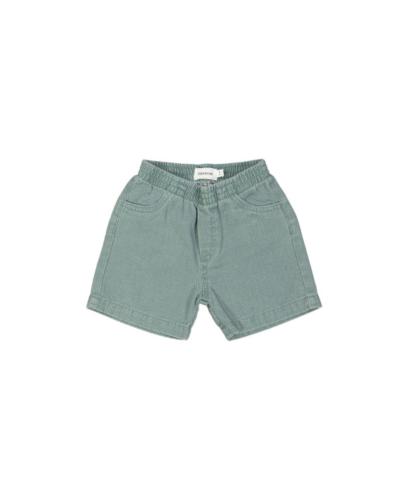 Jeans bermuda confort vert