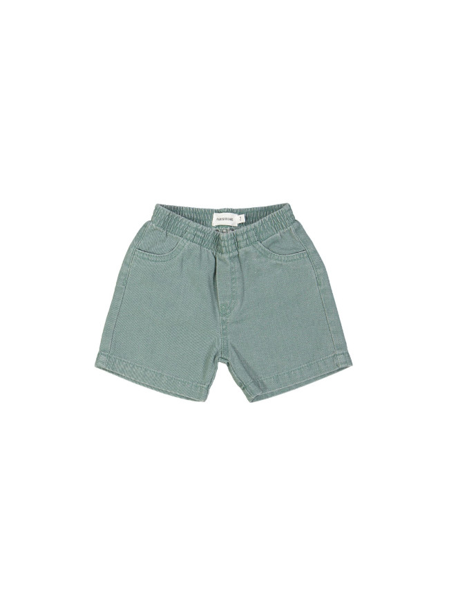 Jeans bermuda confort vert