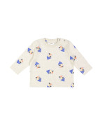 T-shirt mini home chiné all over light gray