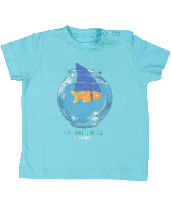 t-shirt turkoois vis 06m