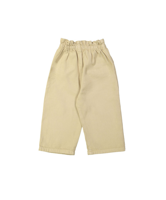 Broek paperbag beige