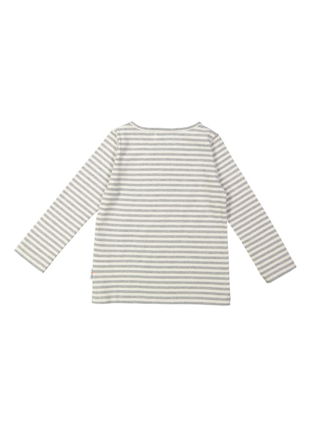 T-shirt rayé gris chiné
