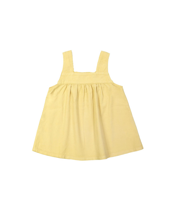 Robe côtelée jaune