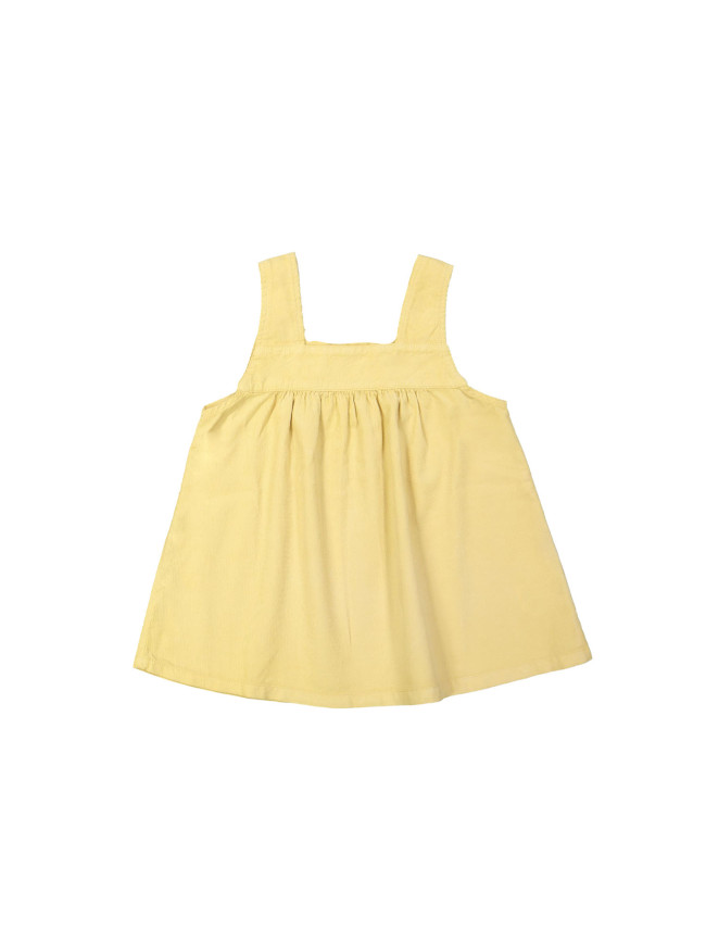 Robe côtelée jaune