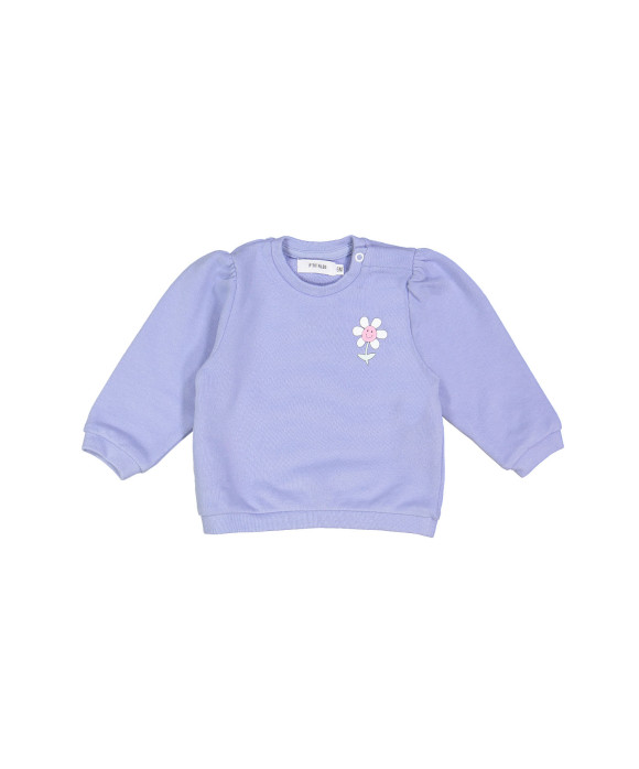 sweater mini pofmouw lichtblauw