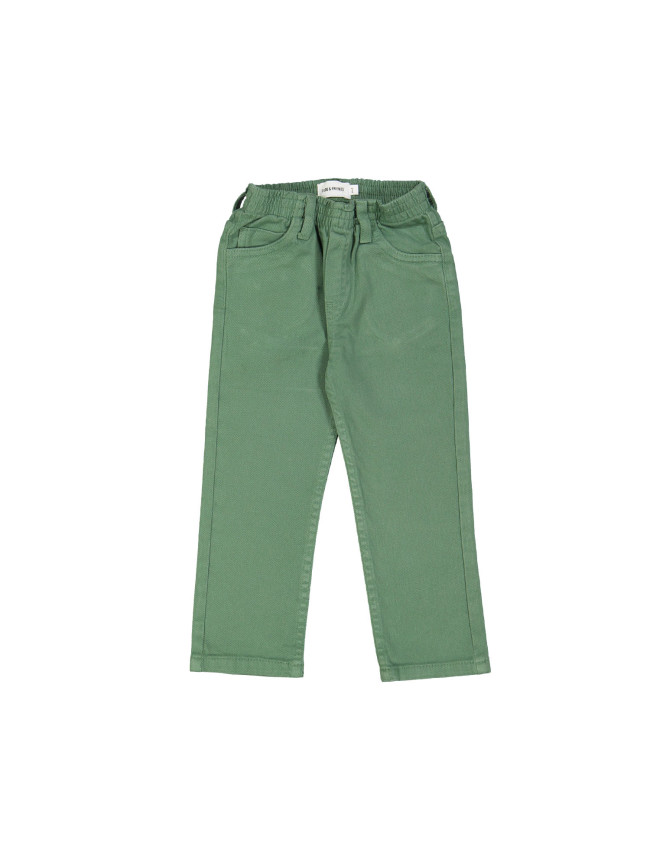 Pantalon régulier élastique vert