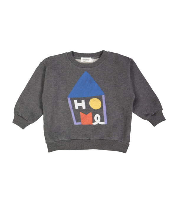 Sweater home chiné blauw donkergrijs