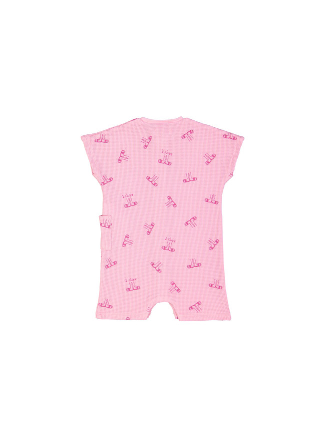 playsuit à l'aise waffle bright pink