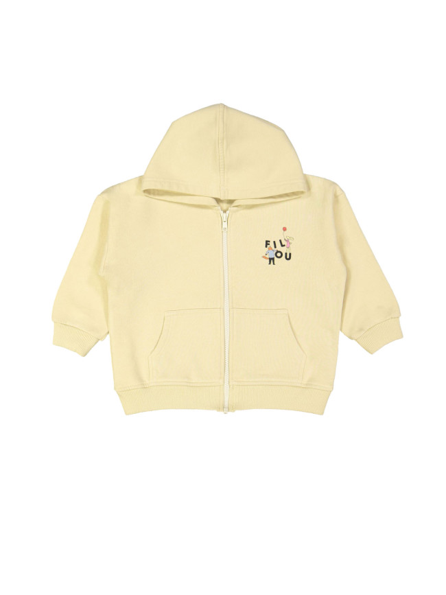 Gilet hoodie fox beige