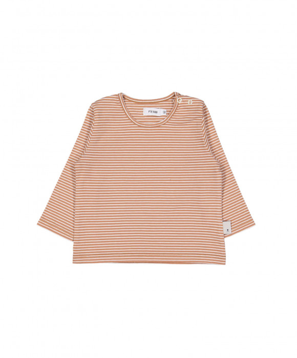 t-shirt streep bruin