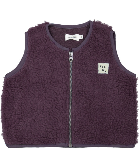 Bodywarmer teddy paars