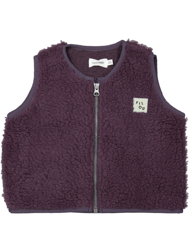 Bodywarmer teddy paars Pre-order 12m-18m