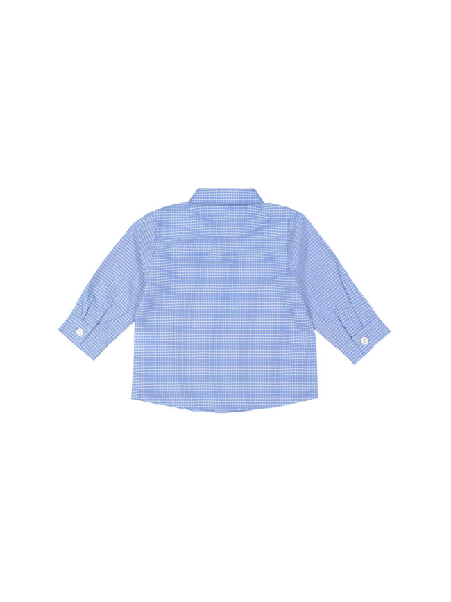 chemise mini carreaux bleu clair
