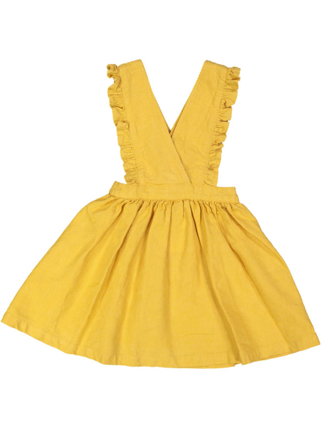 kleedje geel overgooier met frul 04j .