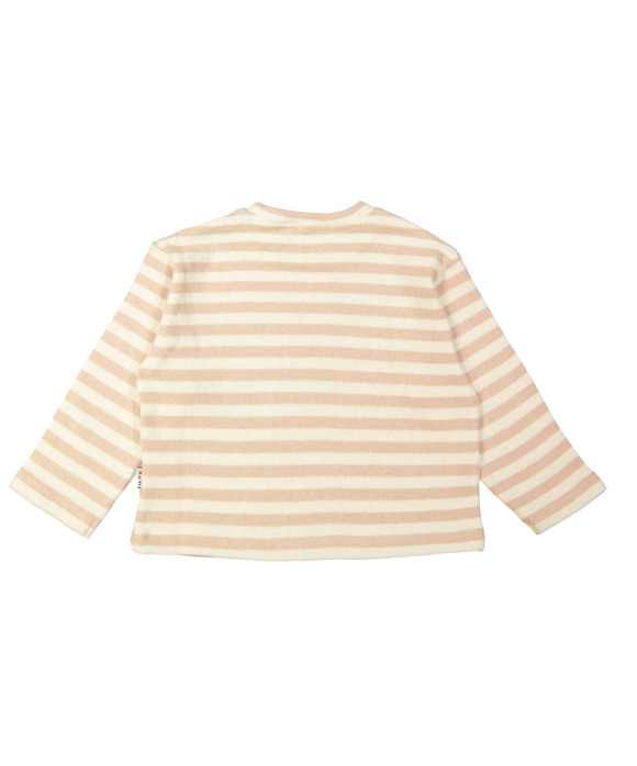 Sweater streep roze 