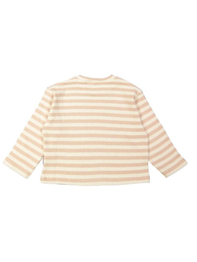 Sweater rayé rose