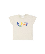 T-shirt happy chiné lichtgrijs 07j