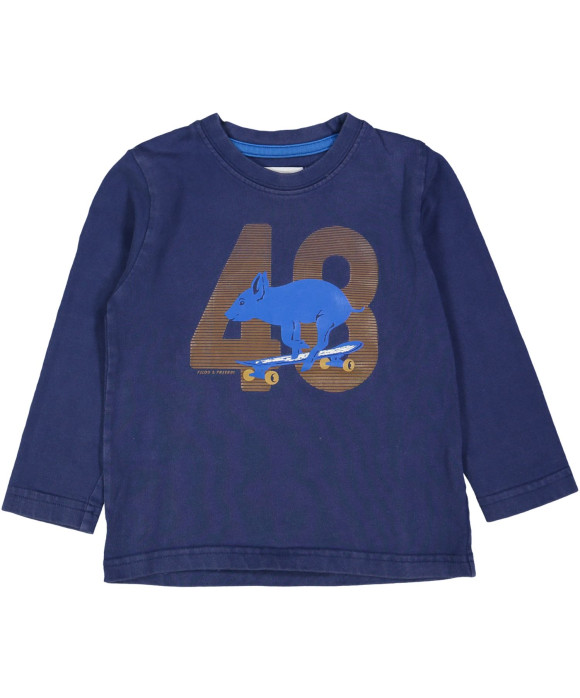 t-shirt blauw 48 varken 04j