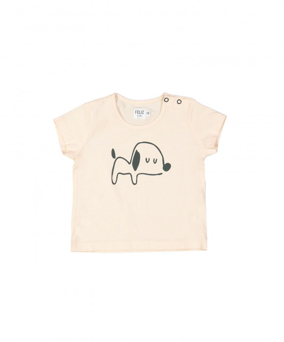 T-shirt chilly dog dog poederroze