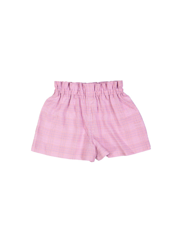 Short carreaux rose