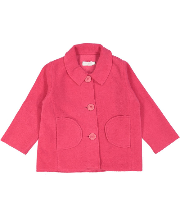 mantel roze fleece 18m